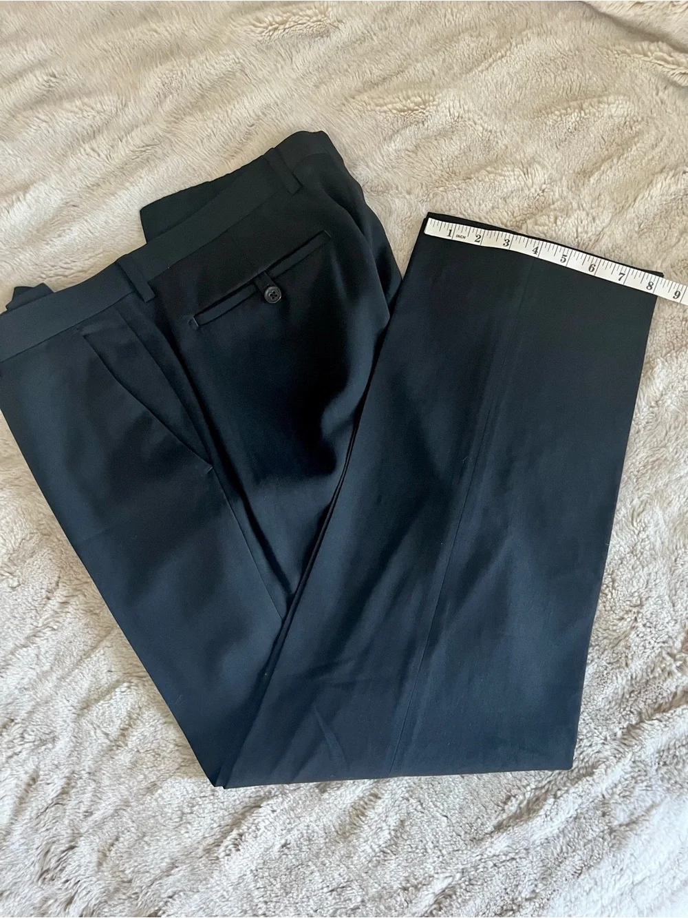 Banana Republic Black Tailored Slim Italian Woo Dress Pants Size 33x30